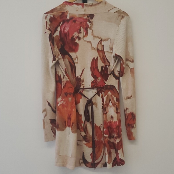 Chico's Cotton Blend Floral Cardigan - Picture 6 of 7